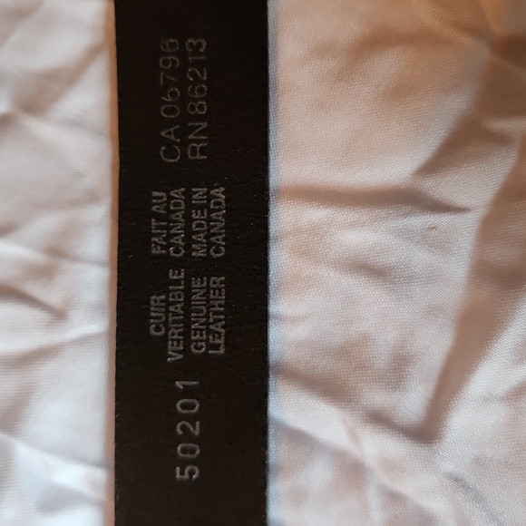 🇨🇦***Tristan Black Genuine Leather Belt/ Made in Canada - Picture 3 of 6